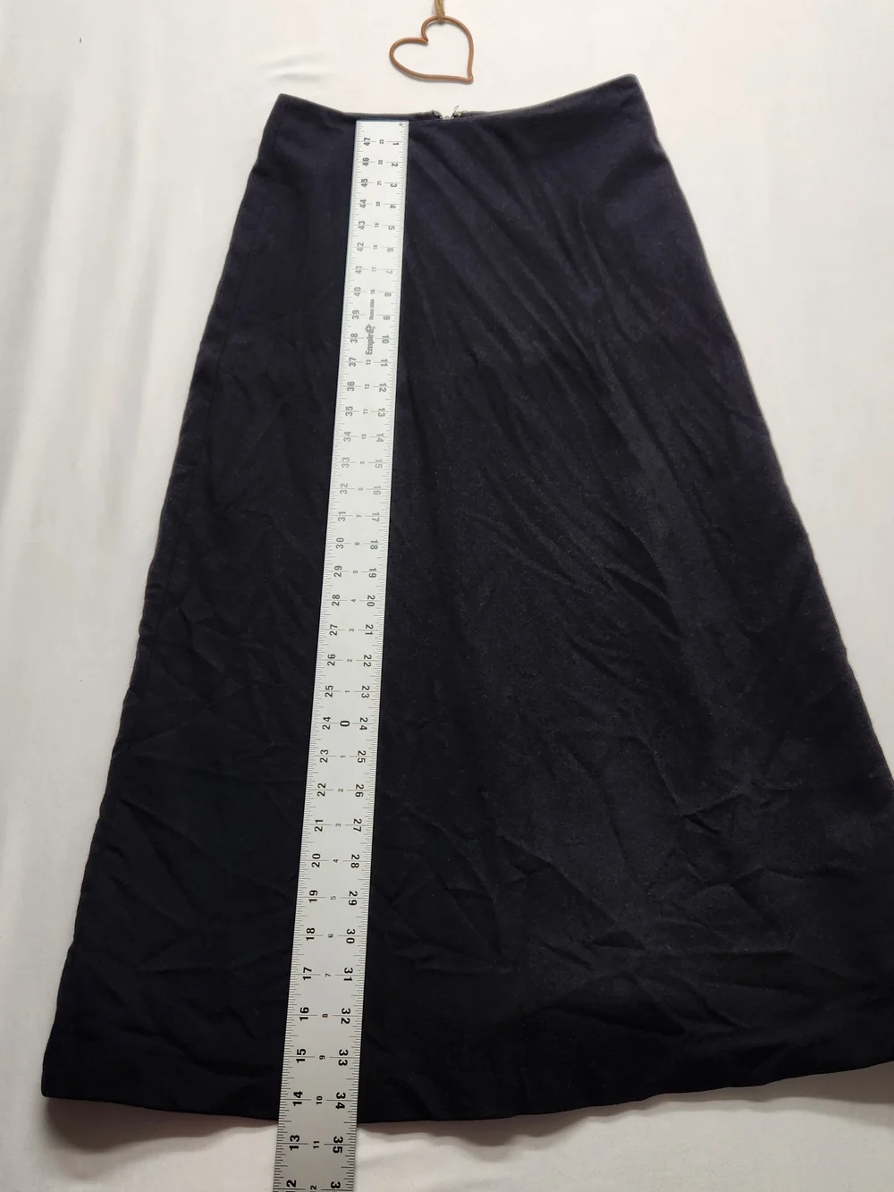 ⭐ Gap Wool Blend Maxi Skirt - Black Y2K Minimalist 90s Aesthetic - Sz 2 - Picture 6 of 7